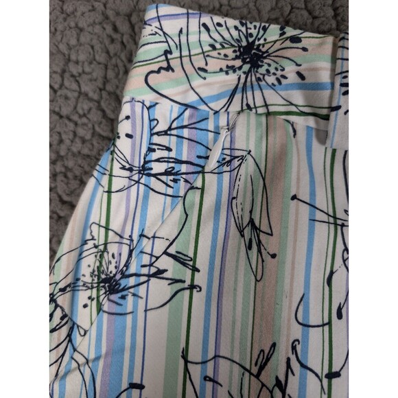 Tehama by Nancy Haley Skort Blue Floral Print Pockets Golf Size 4 Stretch - Picture 10 of 14